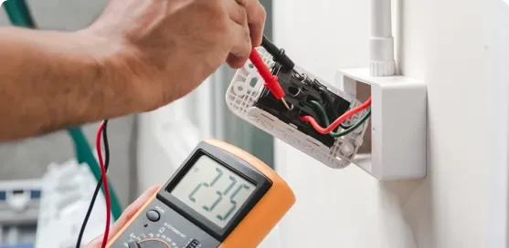 Testing electric current — Electrical & Air-Conditioning in South Brisbane, QLD